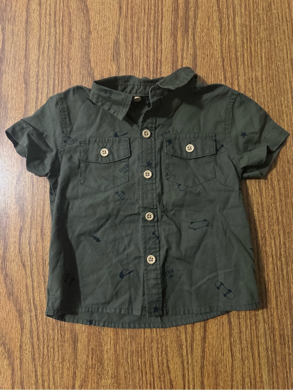 Art Class Infant Boys Short Sleeve Collared Button-Down Shirt